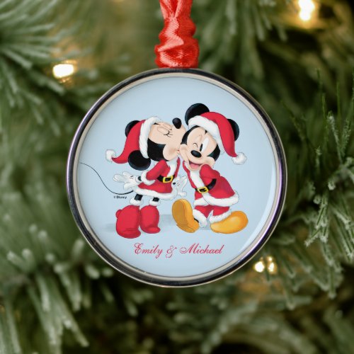 Mickey  Minnie  Jingle Bell Fun Metal Ornament