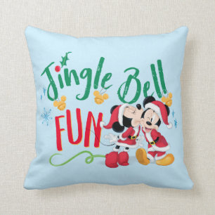 Mickey & Minnie Jingle Bell Fun Throw Pillow