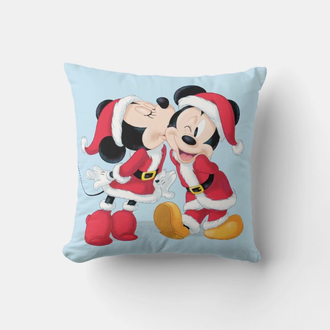 Mickey & Minnie | Jingle Bell Fun Throw Pillow (Front)