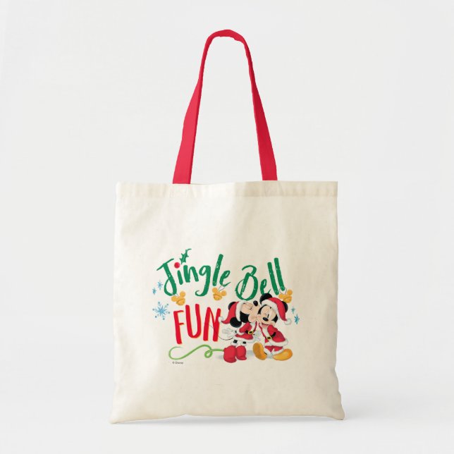 Mickey & Minnie | Jingle Bell Fun Tote Bag (Front)