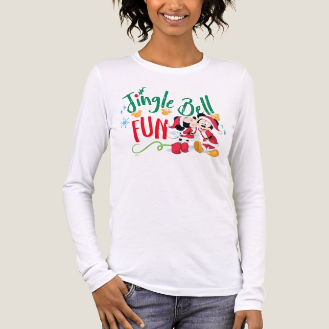 Mickey & Minnie | Jingle Bell Fun Tri-Blend Shirt (Front)
