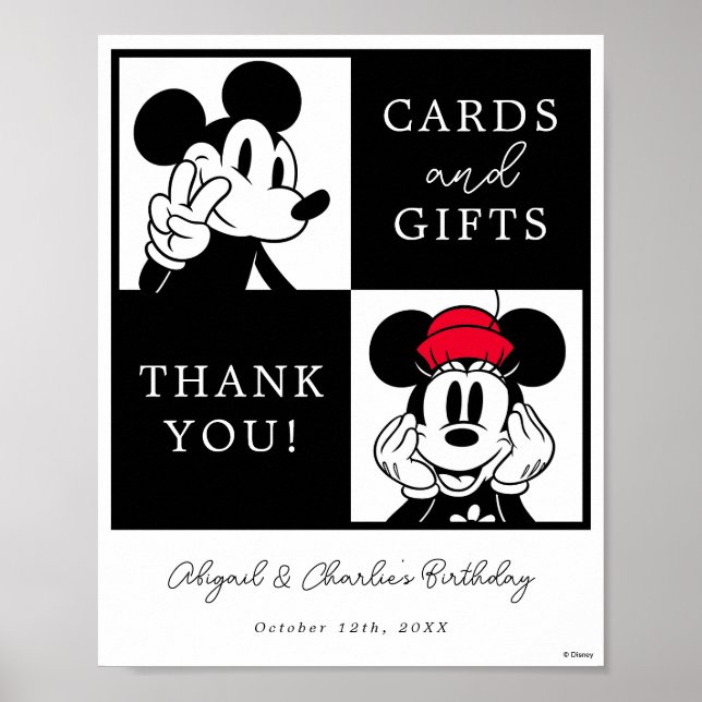 Mickey & Minnie | Joint Birthday Cards & Gifts Poster (Front)