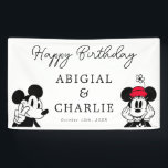 Mickey & Minnie | Joint Kids Birthday Banner<br><div class="desc">Make your child's birthday celebration magical with our customizable Mickey and Minnie Joint Kids Birthday Banner! Featuring the beloved Disney duo,  this vibrant and cheerful banner is perfect for any joint birthday party.</div>