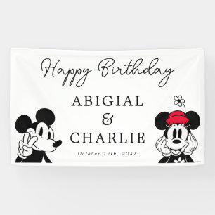 Mickey & Minnie   Joint Kids Birthday Banner