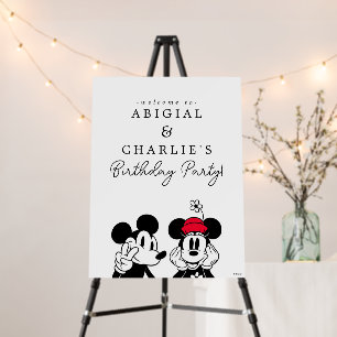 Mickey & Minnie Kids Joint Birthday Welcome Foam Board
