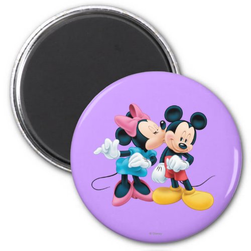 Mickey  Minnie  Kiss on Cheek Magnet