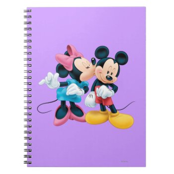 Mickey & Minnie | Kiss On Cheek Notebook by MickeyAndFriends at Zazzle