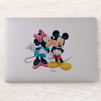 Mickey & Minnie | Kiss On Cheek Sticker by MickeyAndFriends at Zazzle