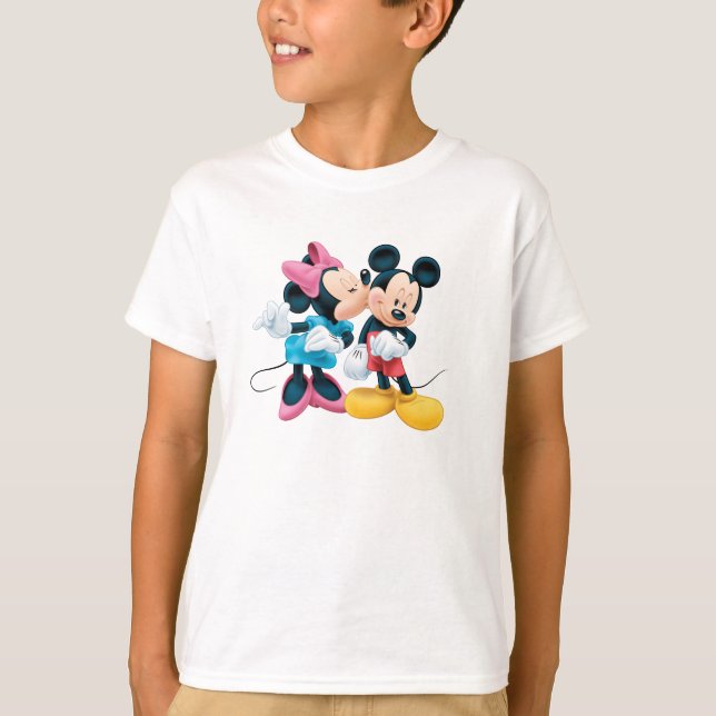 Mickey & Minnie | Kiss on Cheek T-Shirt (Front)
