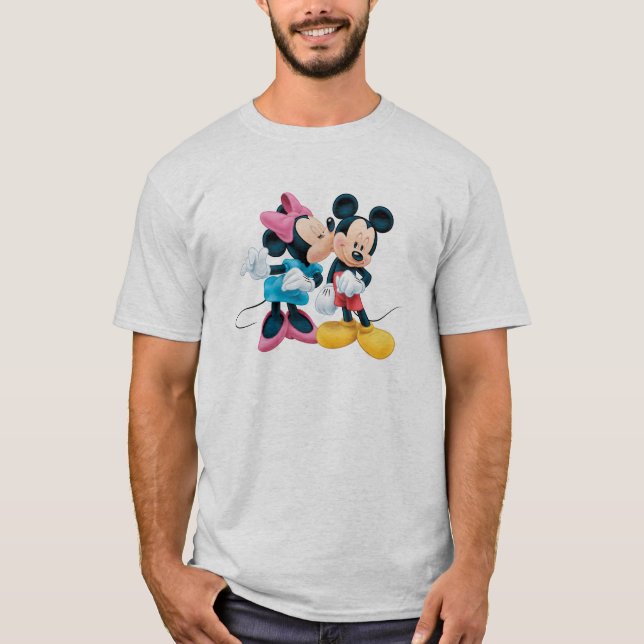Mickey & Minnie | Kiss on Cheek T-Shirt (Front)