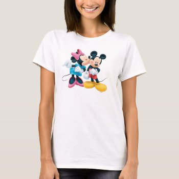 Mickey & Minnie | Kiss On Cheek T-shirt by MickeyAndFriends at Zazzle