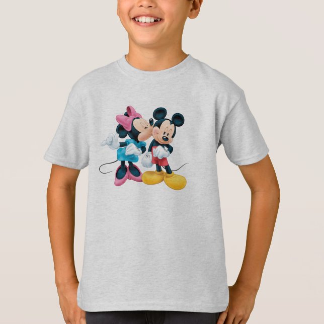 Mickey & Minnie | Kiss on Cheek T-Shirt (Front)