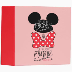 Mickey & Minnie   Love 3 Ring Binder