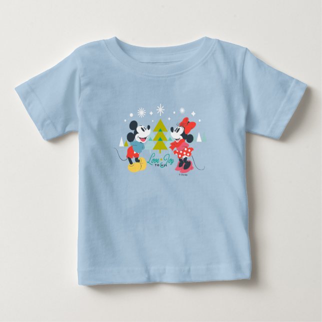 Mickey & Minnie |  Love & Joy To All Baby T-Shirt (Front)