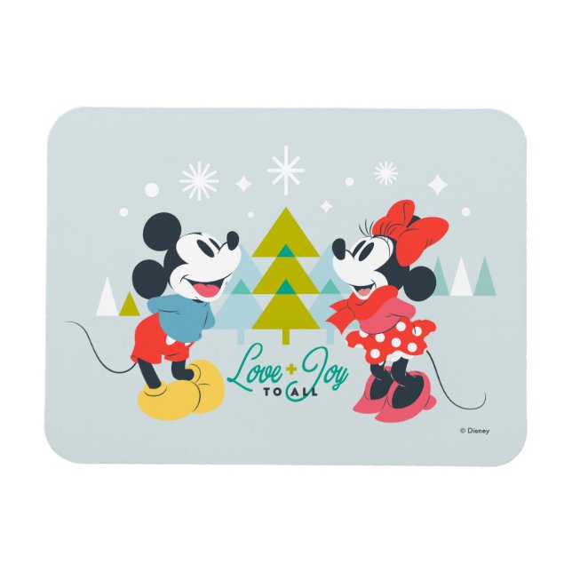 Mickey & Minnie |  Love & Joy To All Magnet (Horizontal)