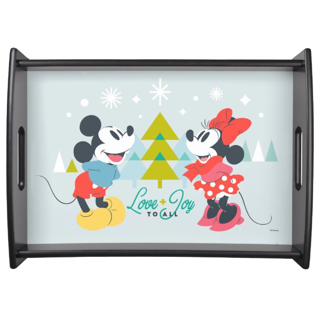 Mickey & Minnie |  Love & Joy To All Serving Tray (Front)