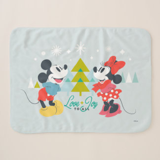 Mickey & Minnie | Love & Joy To All Sherpa Blanket