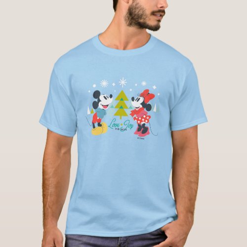 Mickey  Minnie   Love  Joy To All T_Shirt