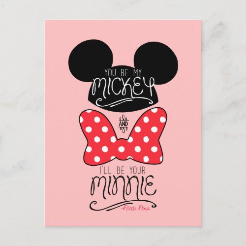 Mickey  Minnie  Love Postcard