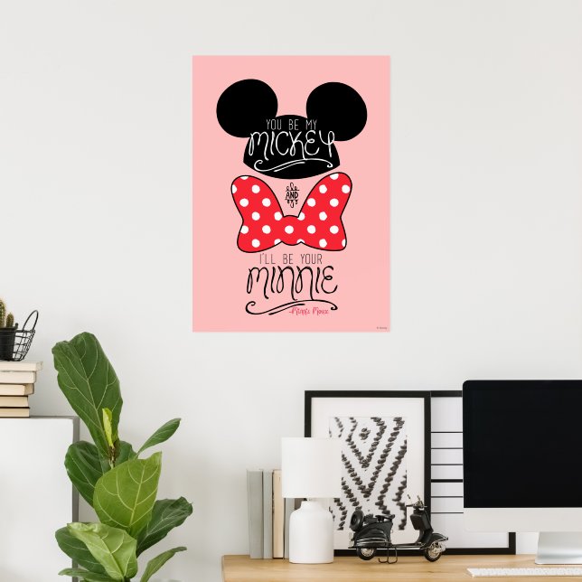 Mickey & Minnie | Love Poster | Zazzle