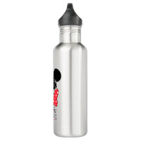 Disney Mickey Mouse Mickey and Minnie Couple Goals Water Bottle - BLACK