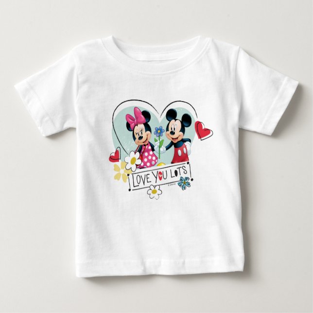 Mickey & Minnie | Love you Lots Baby T-Shirt (Front)