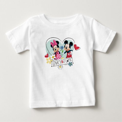 Mickey  Minnie  Love you Lots Baby T_Shirt