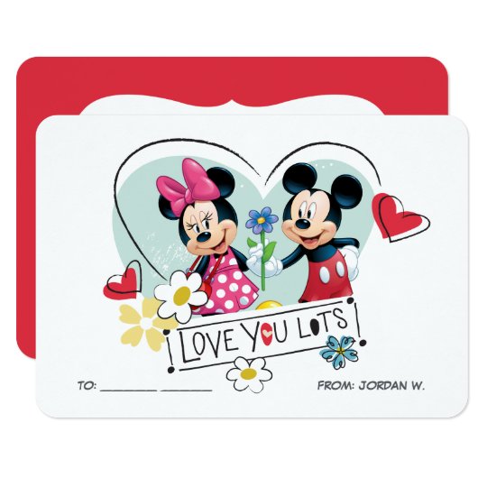 Mickey Minnie Love You Lots Invitation