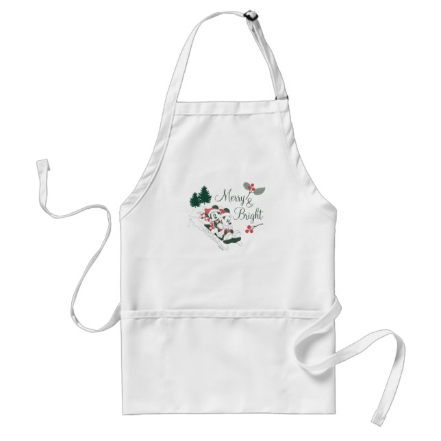 Mickey & Minnie | Merry & Bright Adult Apron (Front)