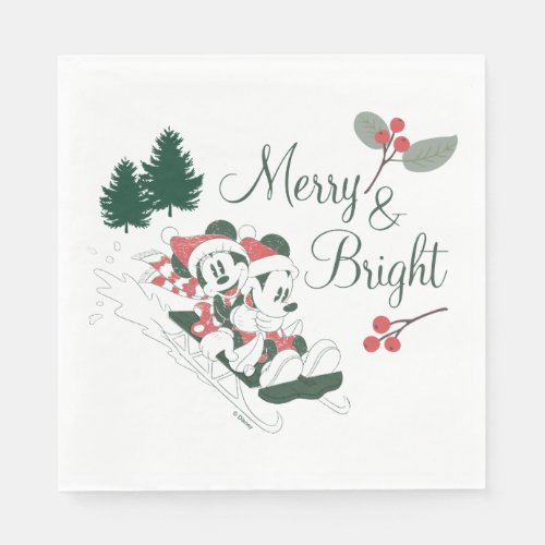 Mickey  Minnie  Merry  Bright Napkins