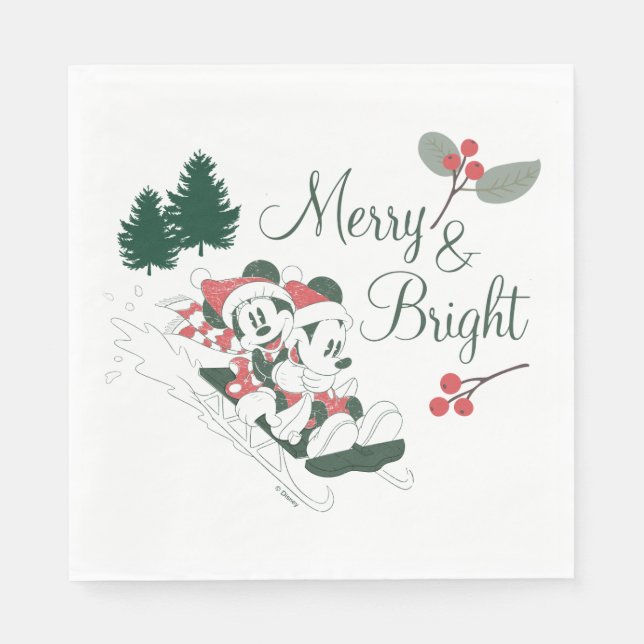 Mickey & Minnie | Merry & Bright Napkins (Front)