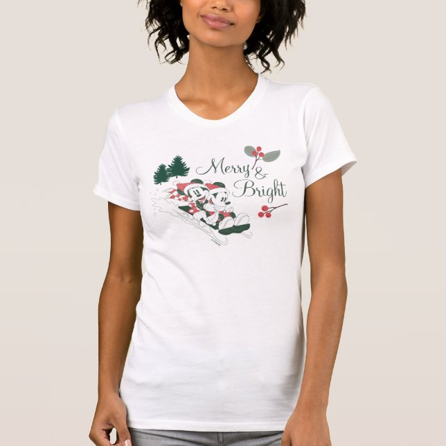 Mickey & Minnie | Merry & Bright T-Shirt (Front)