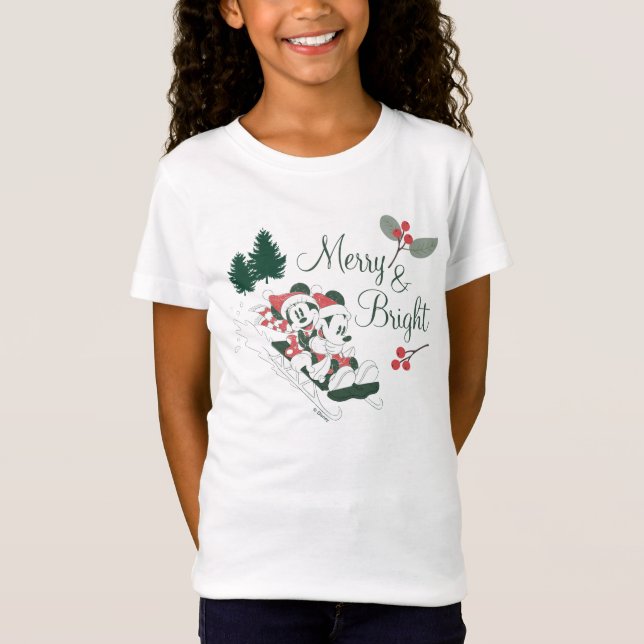 Mickey & Minnie | Merry & Bright T-Shirt (Front)