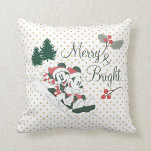 Mickey & Minnie Merry & Bright Throw Pillow