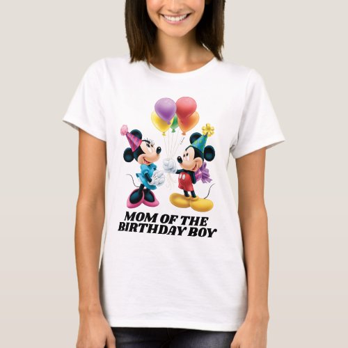 Mickey  Minnie  Mom of the Birthday Boy T_Shirt