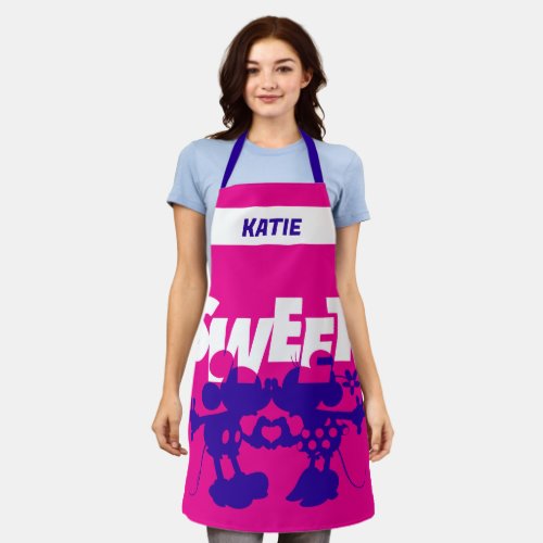 Mickey  Minnie Mouse Sweet  Add Your Name Apron