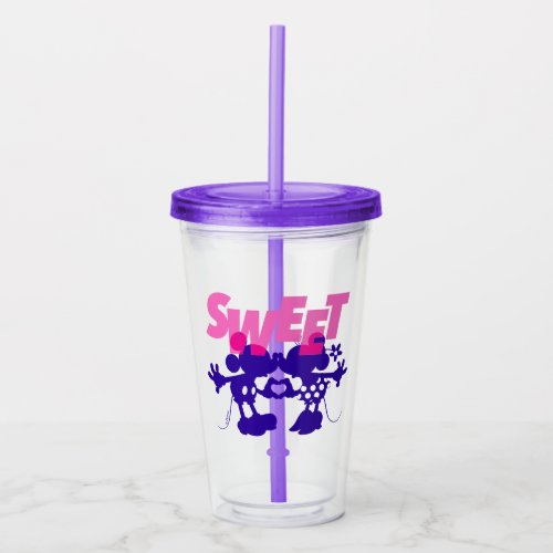 Mickey  Minnie Mouse Sweet Valentines Day Acrylic Tumbler