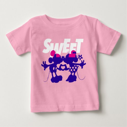 Mickey  Minnie Mouse Sweet Valentines Day Baby T_Shirt