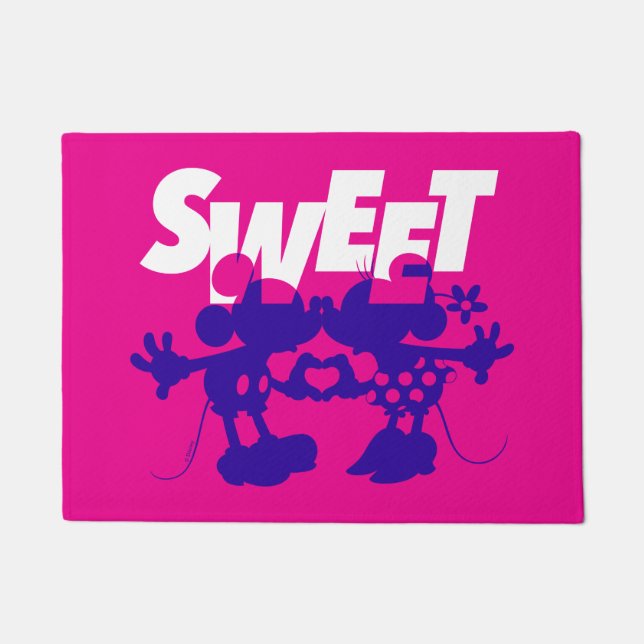 Mickey & Minnie Mouse| Sweet! Valentine's Day Doormat (Front)