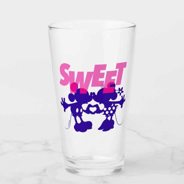 Mickey & Minnie Mouse| Sweet! Valentine's Day Glass (Front)