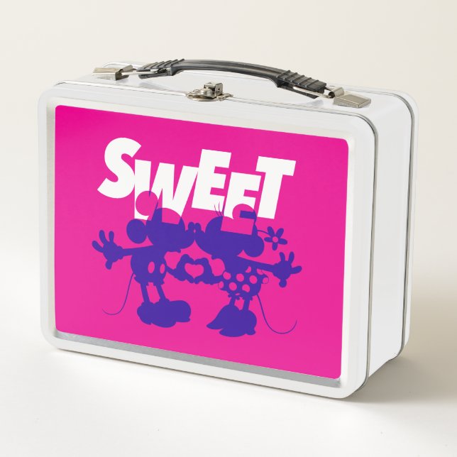 Mickey & Minnie Mouse| Sweet! Valentine's Day Metal Lunch Box (Front)