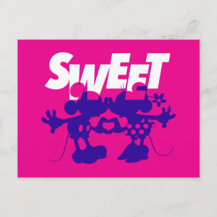 Mickey & Minnie Mouse Sweet! Valentine's Day Postcard