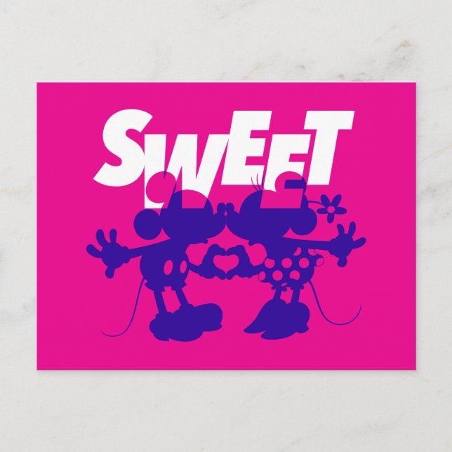 Mickey & Minnie Mouse| Sweet! Valentine's Day Postcard (Front)