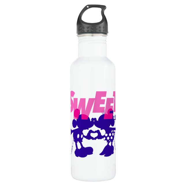 Mickey & Minnie Mouse| Sweet! Valentine's Day Stainless Steel Water Bottle (Front)