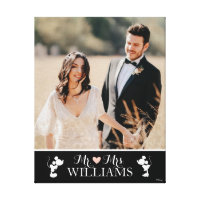 Mickey &  Minnie Mr. & Mrs. Wedding Photo Canvas Print