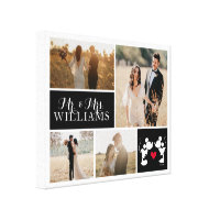 Mickey &  Minnie Mr. & Mrs. Wedding Photo Collage Canvas Print