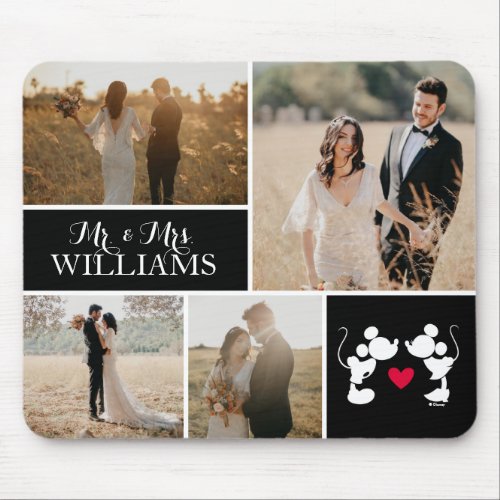 Mickey   Minnie Mr  Mrs Wedding Photo Collage Mouse Pad
