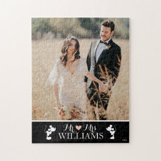 Mickey &  Minnie Mr. & Mrs. Wedding Photo Jigsaw Puzzle