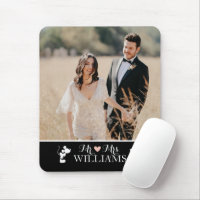 Mickey &  Minnie Mr. & Mrs. Wedding Photo Mouse Pad