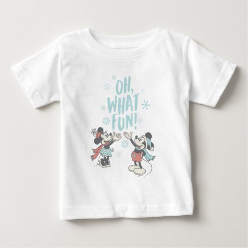 Mickey  Minnie  Oh What Fun Baby T_Shirt